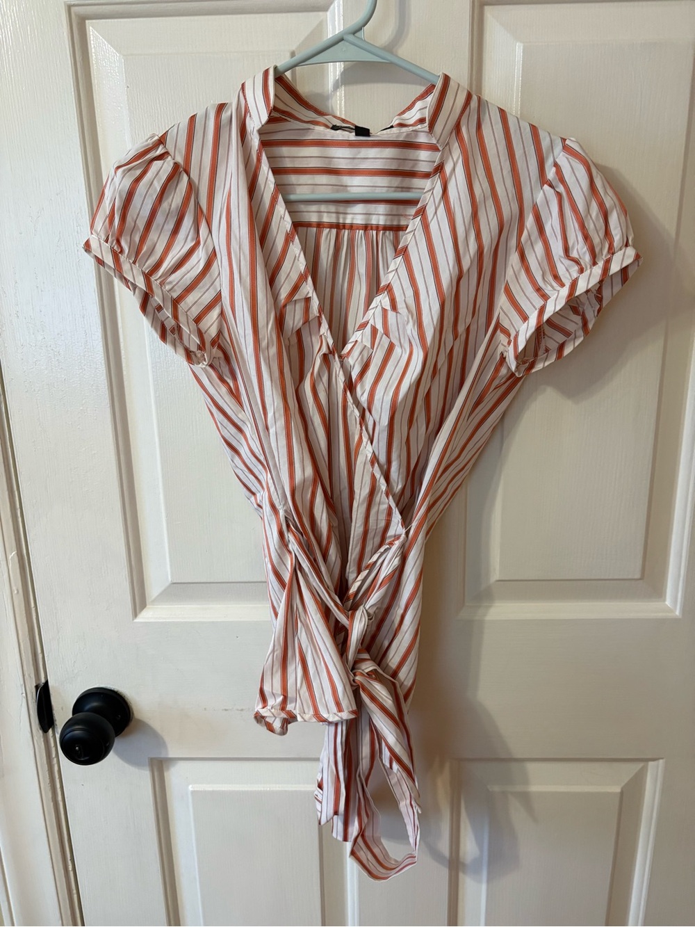 Express Design Studio Striped Wrap Blouse